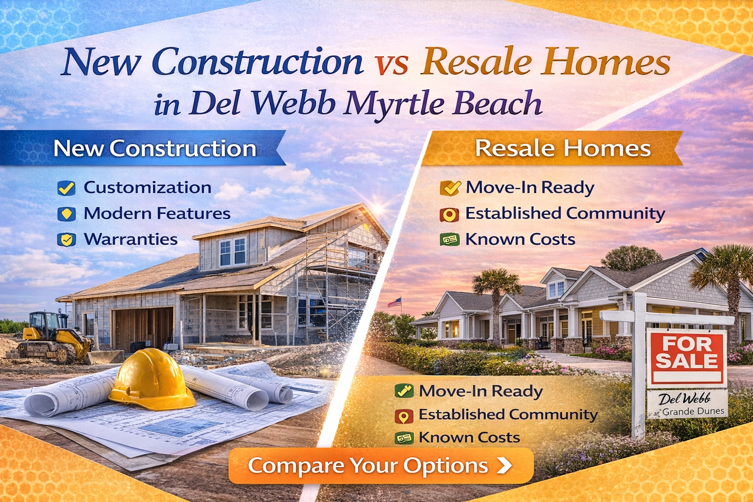 New Construction vs Resale Homes in Del Webb Myrtle Beach