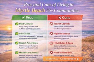 Pros and Cons of Living in Myrtle Beach 55+ Communities